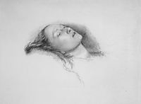Elizabeth Siddal: study for Ophelia, 1852, millais