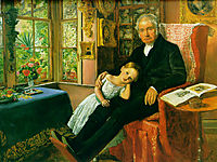 James Wyatt and His Granddaughter Mary, 1849, millais