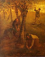 Gathering Apples, millet