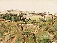 A Hilly Landscape, c.1867, millet