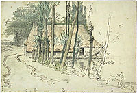 Surroundings of Vichy, house near the water, c.1867, millet