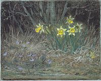 Narcissi and Violets, c.1867, millet