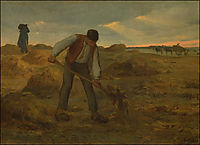 Peasand spreading manure, 1855, millet