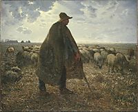 Shepherd Tending His Flock, millet
