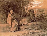 Shepherdesses Seated In The Shade, millet
