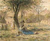 In the garden, 1862, millet