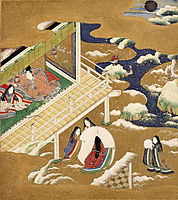 Illustration of the Genji Monogatari (Asagao, The Blue Bell), mitsuoki