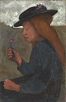Girl with black hat, 1903, modersohnbecker