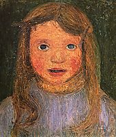 Head of a little girl (Elsbeth), 1902, modersohnbecker