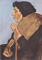 Old blind woman, c.1899, modersohnbecker