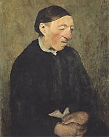Old Woman with handkerchief, c.1903, modersohnbecker