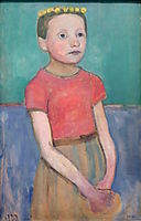 Portrait of an approximately 12-year-old Italian girl, 1906, modersohnbecker
