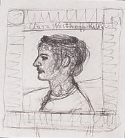 Portrait of Clara Rilke-Westhoff, c.1902, modersohnbecker