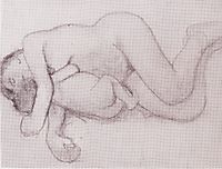 Reclining Mother and Child, 1906, modersohnbecker