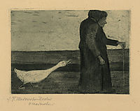 Woman with Goose, 1902, modersohnbecker