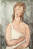 Girl in the shirt (Red-haired girl) , modigliani