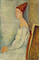 Jeanne Hebuterne Seated in Profile, modigliani