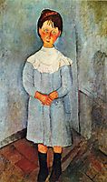 Little girl in blue, 1918, modigliani