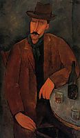 Man with a Glass of Wine, c.1918, modigliani