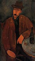 Man with a Glass of Wine, c.1918, modigliani