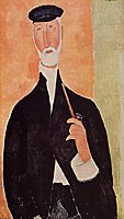 Man with a Pipe (The Notary of Nice), 1918, modigliani