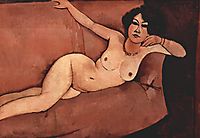 Nude on a sofa,Almaiisa, 1916, modigliani