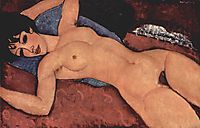 Nude Sdraiato or Red Nude, 1917, modigliani