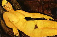 Nude on sofa , 1918, modigliani