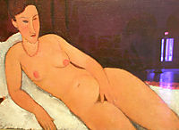 Nude with Coral Necklace, 1917, modigliani
