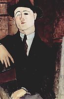 Portrait of the Art Dealer Paul Guillaume, 1916, modigliani