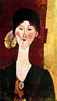 Portrait of Beatrice Hastings before a door, 1915, modigliani