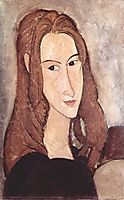 Portrait of Jeanne Hebuterne, 1918, modigliani