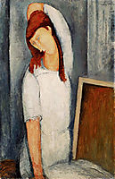 Portrait of Jeanne Hebuterne with her Left Arm Behind her Head, 1919, modigliani