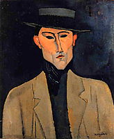 Portrait of a Man with Hat (Jose Pacheco ), c.1915, modigliani