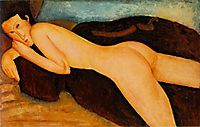 Reclining Nude from the Back, 1917, modigliani