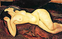 Recumbent nude, 1917, modigliani