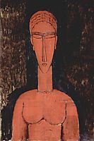 A red bust, modigliani
