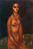 Seated nude, 1908, modigliani