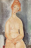 Seated nude, 1918, modigliani