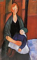 Seated Woman with Child (Motherhood), 1919, modigliani