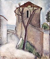 Tree and house, 1919, modigliani