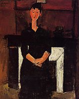 Woman Seated by a Fireplace, 1915, modigliani