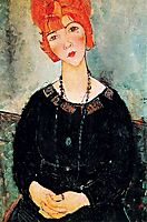 Woman With a Necklace, 1917, modigliani