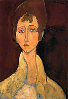 Woman with White Coat, 1917, modigliani