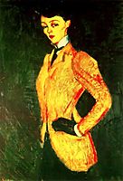 Woman in yellow jacket (Amazon), 1909, modigliani