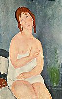 Young Woman in a Shirt (The Little Milkmaid), modigliani