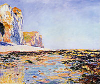 Beach and Cliffs at Pourville, Morning Effect, 1882, monet