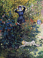 Camille and Jean Monet in the Garden at Argenteuil, 1873, monet