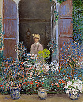 Camille Monet at the Window, Argentuile, 1873, monet