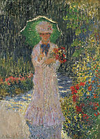 Camille with Green Parasol, 1876, monet